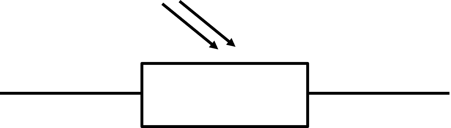 Light dependent resistors symbol